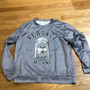 Grey long sleeve shirt size large. No tags indicating it is a  Versace